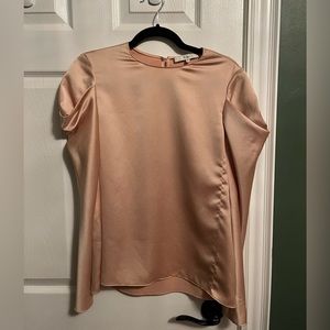 Pink Satin Tibi Blouse